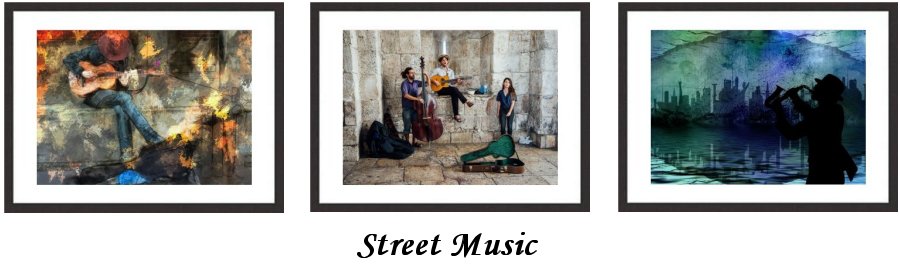 Street Music Framed Prints